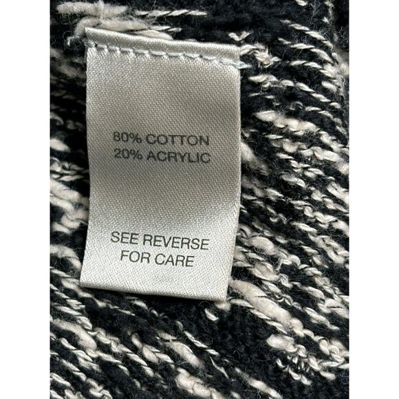 BKE Buckle Sweater Womens Size L Shrug Open Front Black Grey Hi Low Long Sleeve - Picture 4 of 6